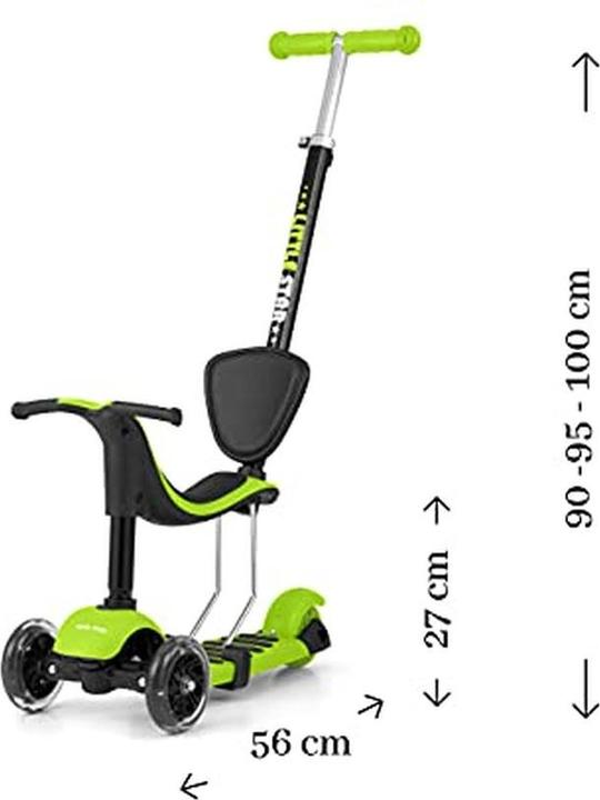 Immagine prodotto Mally Monopattino per bambini Milly Little Star 3 in 1, verde