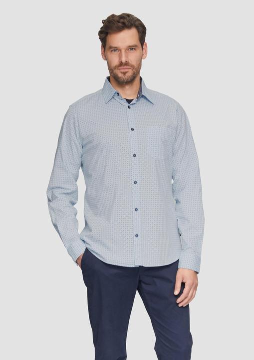 Immagine prodotto s.Oliver Hemd Slim Fit: Gemustertes Hemd mit Kentkragen (S)