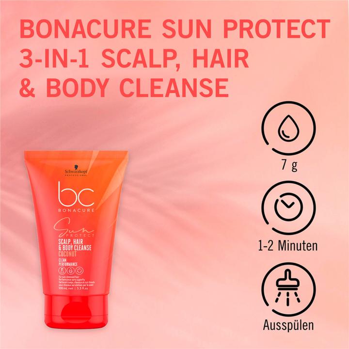 Immagine prodotto Schwarzkopf BC Sun Protect - Scap, Hair & Body Cleanse Coconut (200 ml, Shampoo liquido)