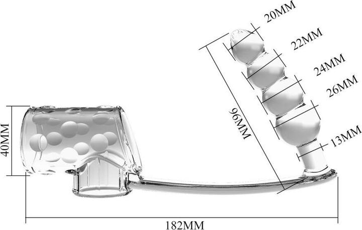 Productafbeelding Pretty Love - Penishülle mit Analplug, transparent
