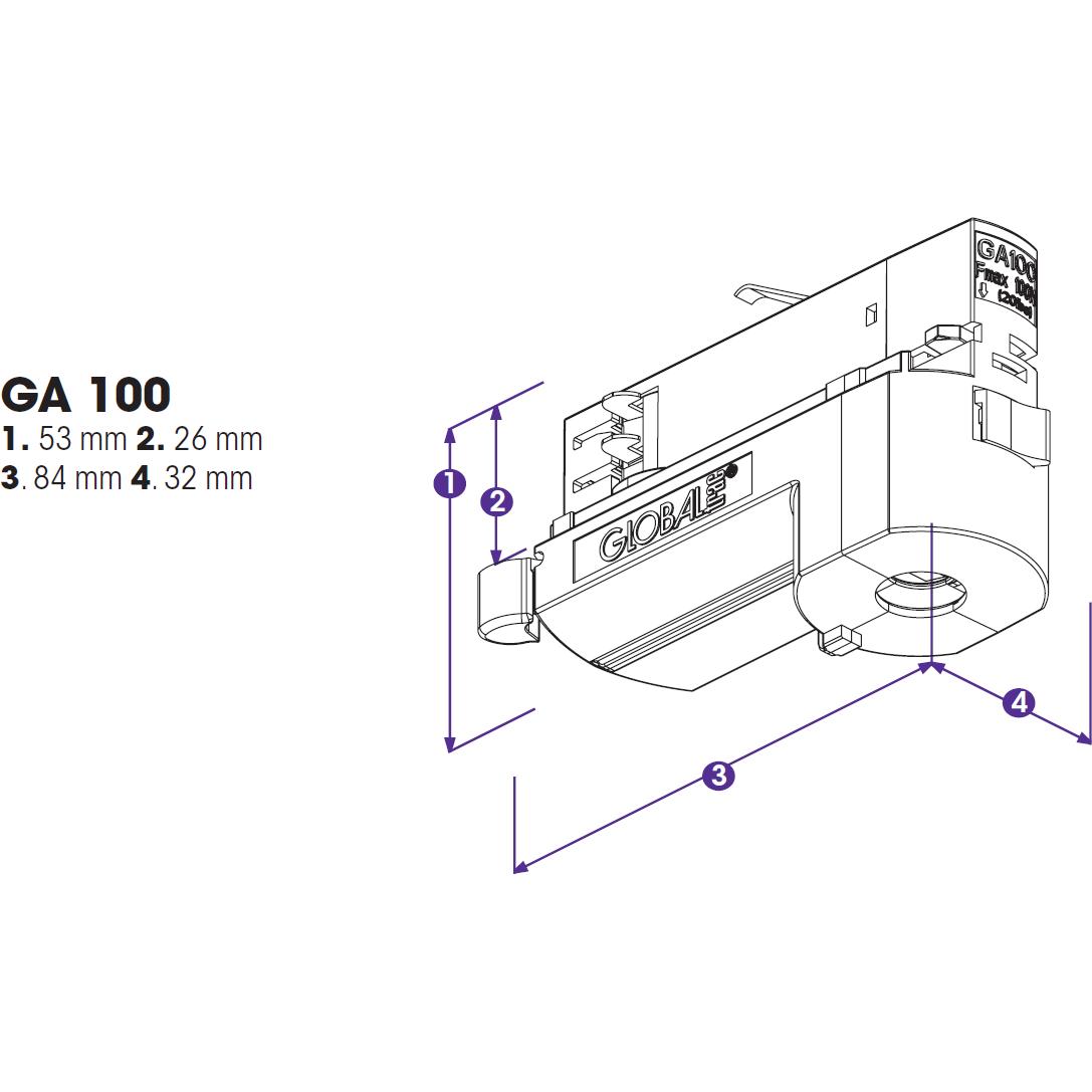 Nordic, Zubehör Beleuchtung, Global Trac Multi-Adapter 3-Phasen GA100-3 weiss