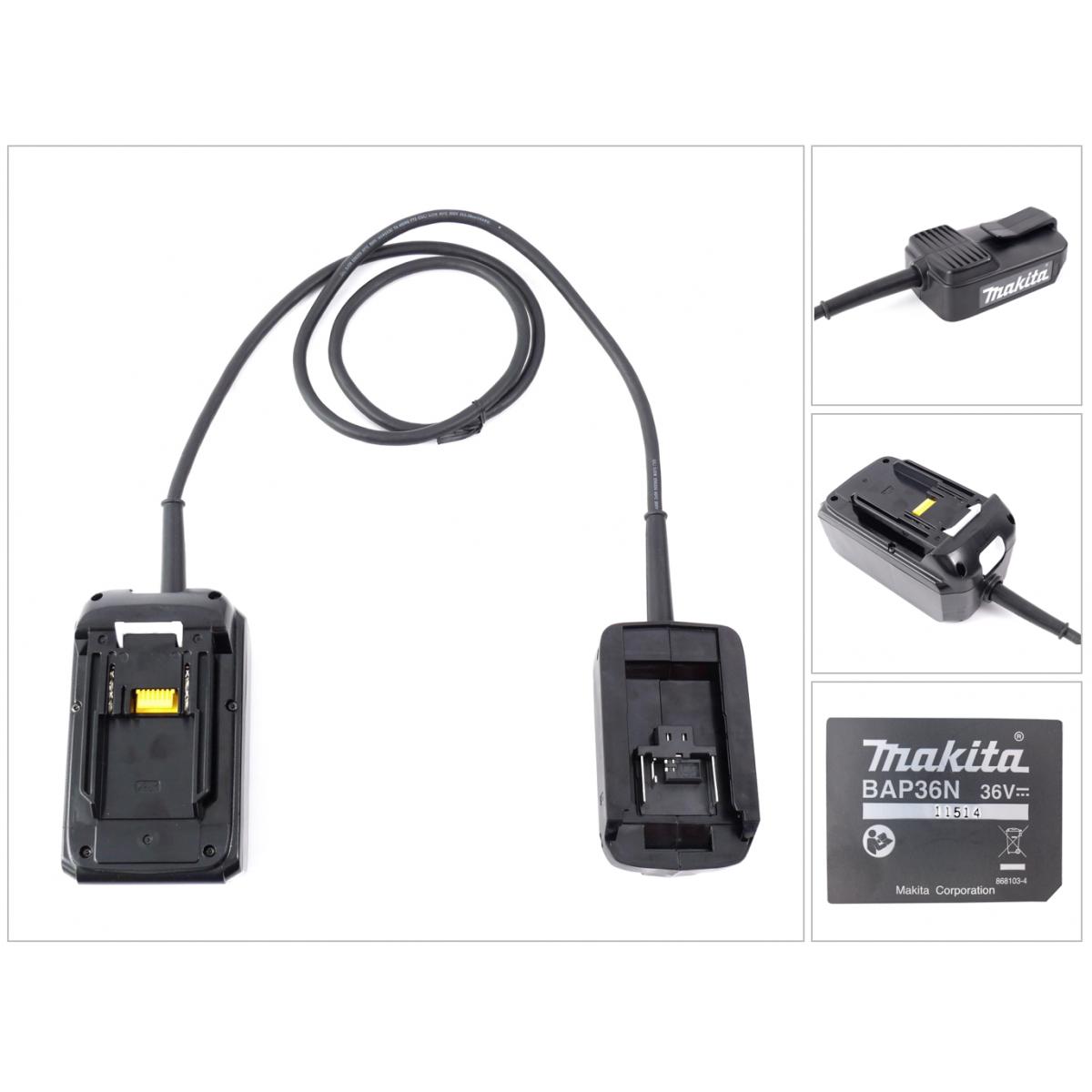 Thumbnail - Makita, Werkzeugakku + Ladegerät, adaptateur batterie la ceinture bap36n - 195311-7 (36 V)