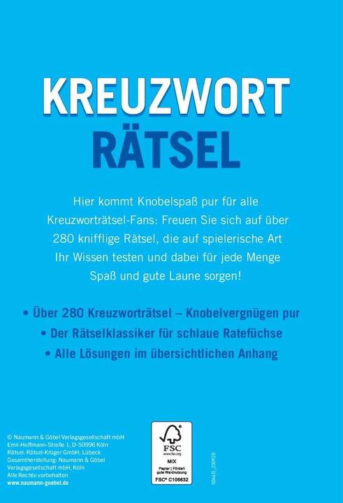 Produktbild Kreuzworträtsel - Band 1 (Deutsch, 2024)