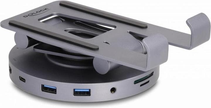 Immagine prodotto Delock Docking station per tablet e notebook 4K con supporto integrato - HDMI / USB / Hub / SD / Mi (USB-C, 2 Porti)