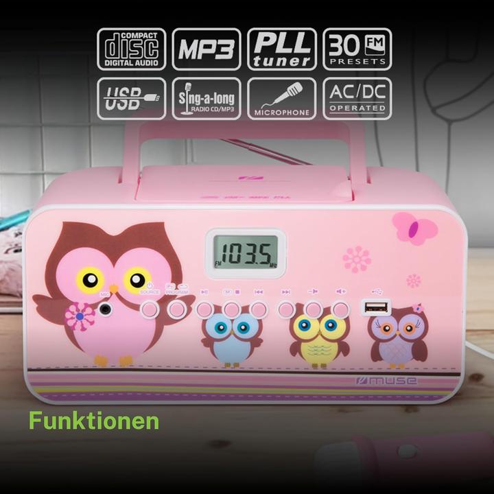 Image du produit Muse CD-Radio für Kinder mit Mikrofon