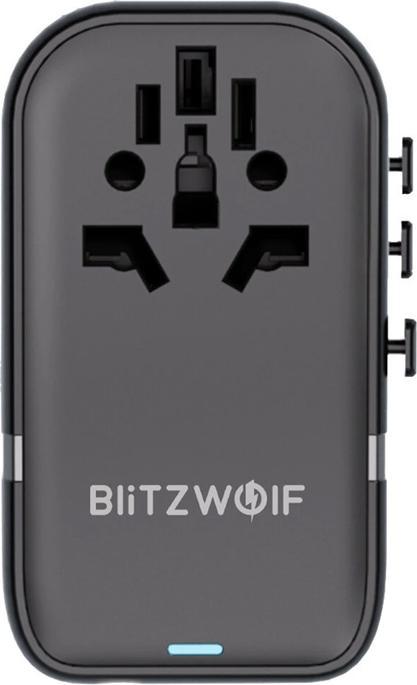 Actual product image BlitzWolf BW-TA2 5-in-1 Travel Adapter 2xUSB PD + 2xC QC + C GaN 100W