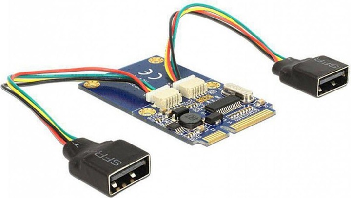 Image du produit Delock Adaptateur Mini-PCI-Express vers 2x USB