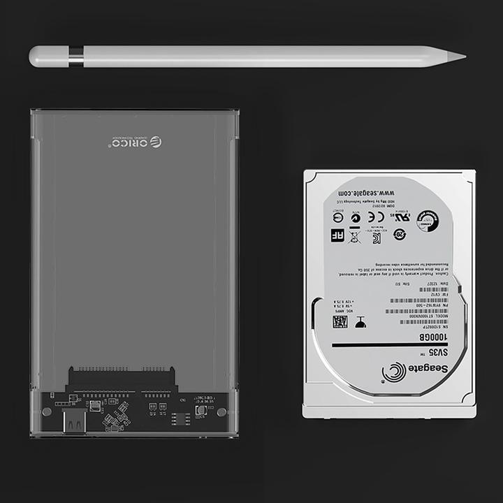 Image du produit Orico Other Computer Accessory 2139C3 2.5" HDD/SSD USB-C 5Gb/s Disk Drive - Transparent (2.5")