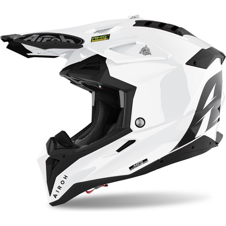 Airoh, Casco da moto, Casco Aviator a 3 colori e bianco lucido (XL)