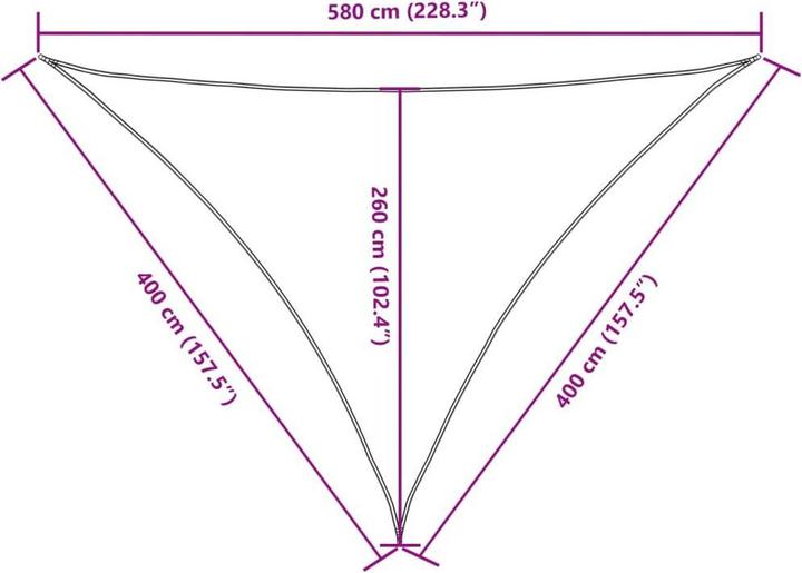 Produktbild vidaXL Sonnensegel (4 x 4 x 5.8 m)