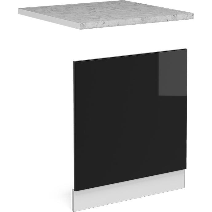 Vicco Küchenmöbel R-Line, Geschirrspüler Zubehör, Schwarz