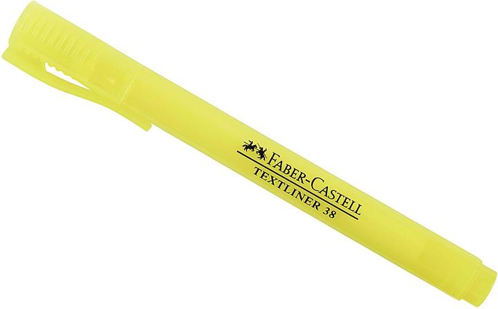 Actual product image Faber-Castell Highlighter 38 Pen (Yellow, 5 mm, 1 x)