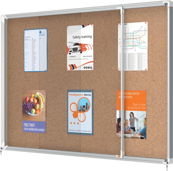 Immagine prodotto Nobo Vetrina Premium Plus Sughero per interni (Bacheca, 145.20 x 104 cm)