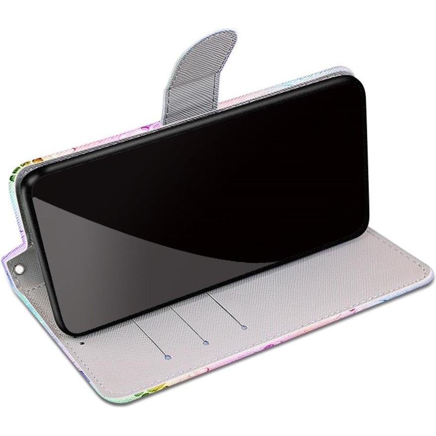 Thumbnail - Cover-Discount iPhone 13 Pro - Lederetui Hülle Katze (Apple iPhone 13 Pro), Smartphone Hülle, Mehrfarbig