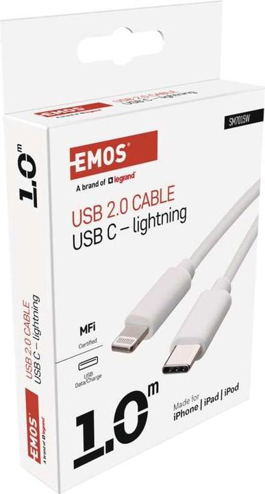 Produktbild Emos USB C — Lightning (1 m, USB 2.0, 27 W)