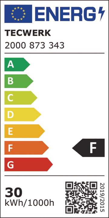 Energy Label Tecwerk LED-Strahler (2200 lm)