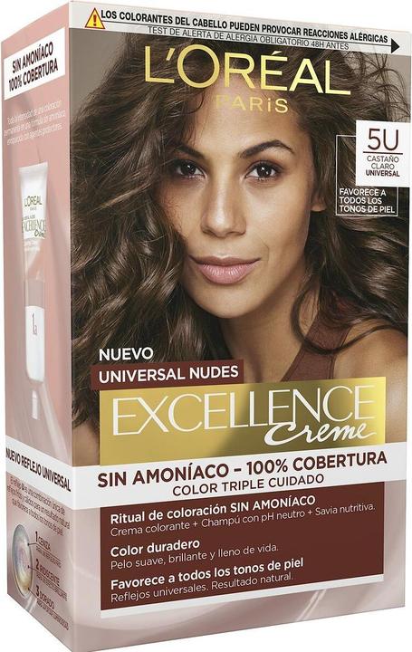 Produktbild L'Oréal Paris Excellence Creme Universal Nudes 5U-Hellbraun Haarfärbemittel (Hellbraun)