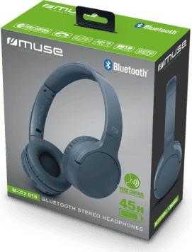 Actual product image Muse Bluetooth Stereo Headphones M-272 BTB On-ear, Wireless, Blue (45 h, Wireless)