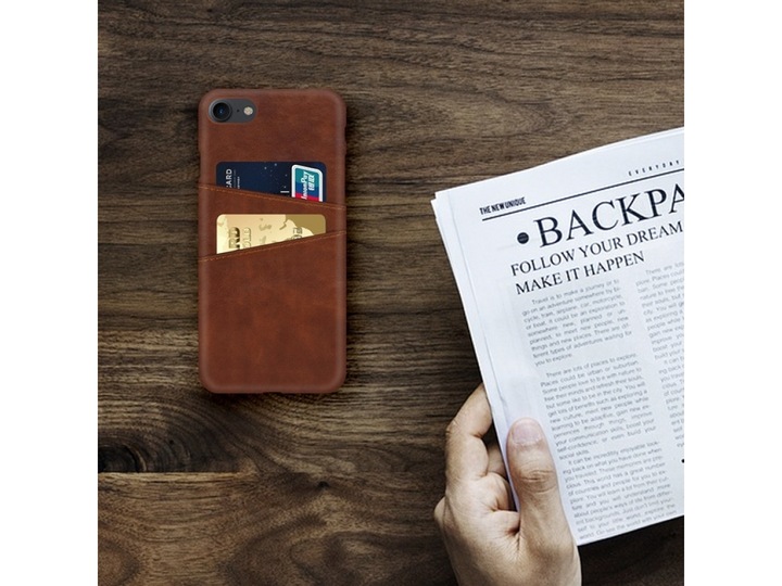 Produktbild Screenguard Apple iPhone 6/6S CardCaddy Leder Backcase mit Kartenfächern (Apple iPhone 6)