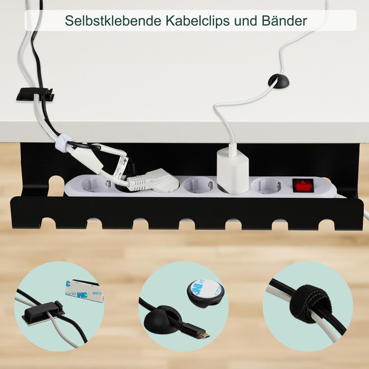 Actual product image Relaxdays Kabelkanal für Schreibtisch 2er Set (Duct, 1 cm)
