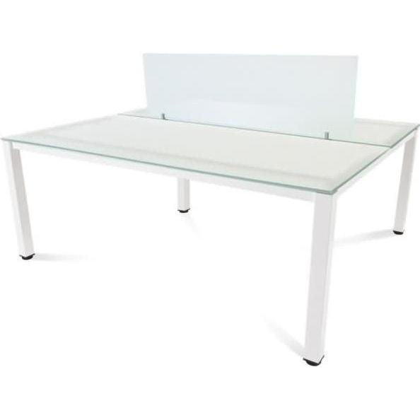 Rocada, Trennwand, Trennwand 40x136cm Glas (Doppeltische Melaminplatte)