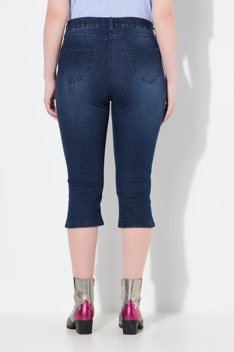 Immagine prodotto Ulla Popken Jeans Capri modello Sarah con ricami in stile Tracht e comoda elasticizzazione (46)