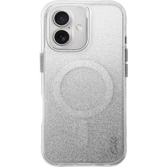 Uniq etui Coehl Lumino iPhone 16 6.1" Magnetic Charging srebrny/sparkling silver (Apple iPhone 16), Smartphone Hülle, Si...