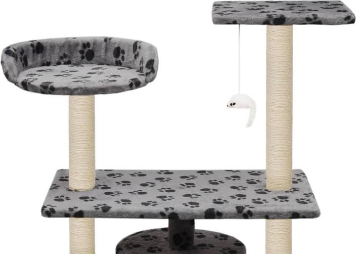 Actual product image vidaXL Kratzbaum (95 cm, Grey with paw pattern)