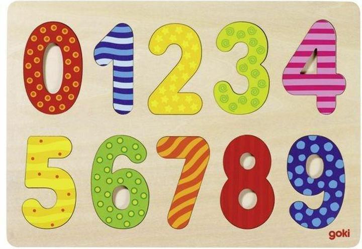 Produktbild Goki Einlegepuzzle Zahlen 0-9 (10 Teile)