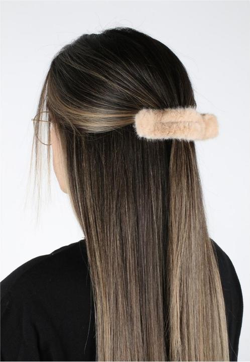 Immagine prodotto Trisa Capelli - Cerchietto e fermaglio in finta pelliccia, beige e marrone