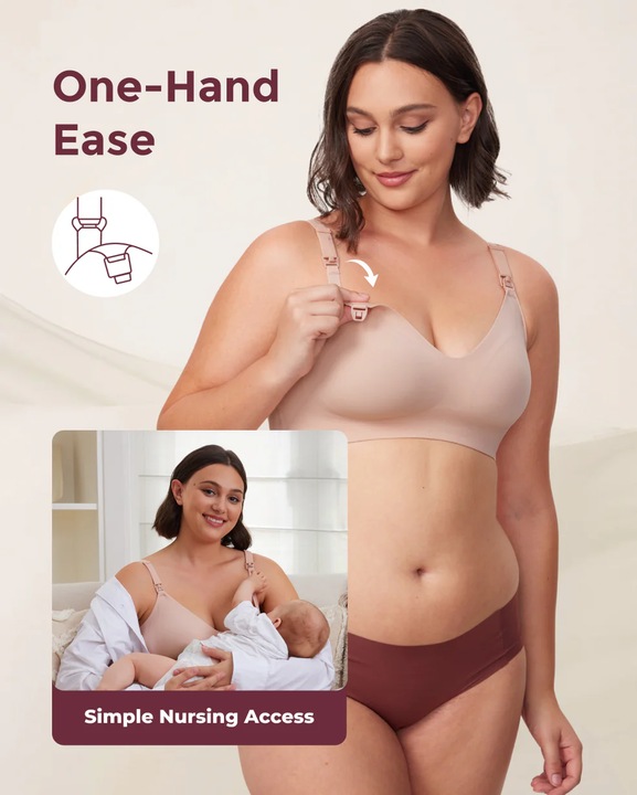 Immagine prodotto Momcozy Reggiseno per allattamento Beige L (L)