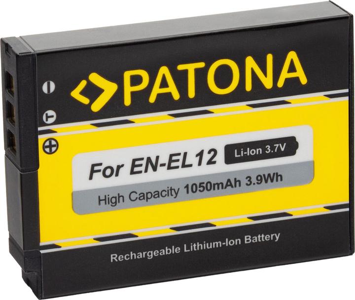 Actual product image Patona Battery EN-EL12, 800 mAh / 3.7V (Camera battery)