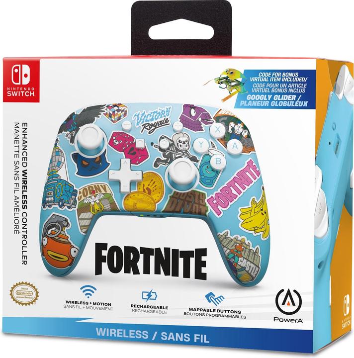 Produktbild PowerA Enhanced Wireless Controller - Fortnite Sticker Mania (Switch Lite, Switch OLED, Switch)