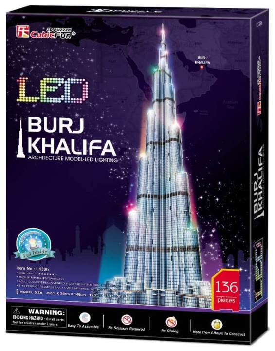 Actual product image Cubicfun Burj Khalifa (136 pieces)