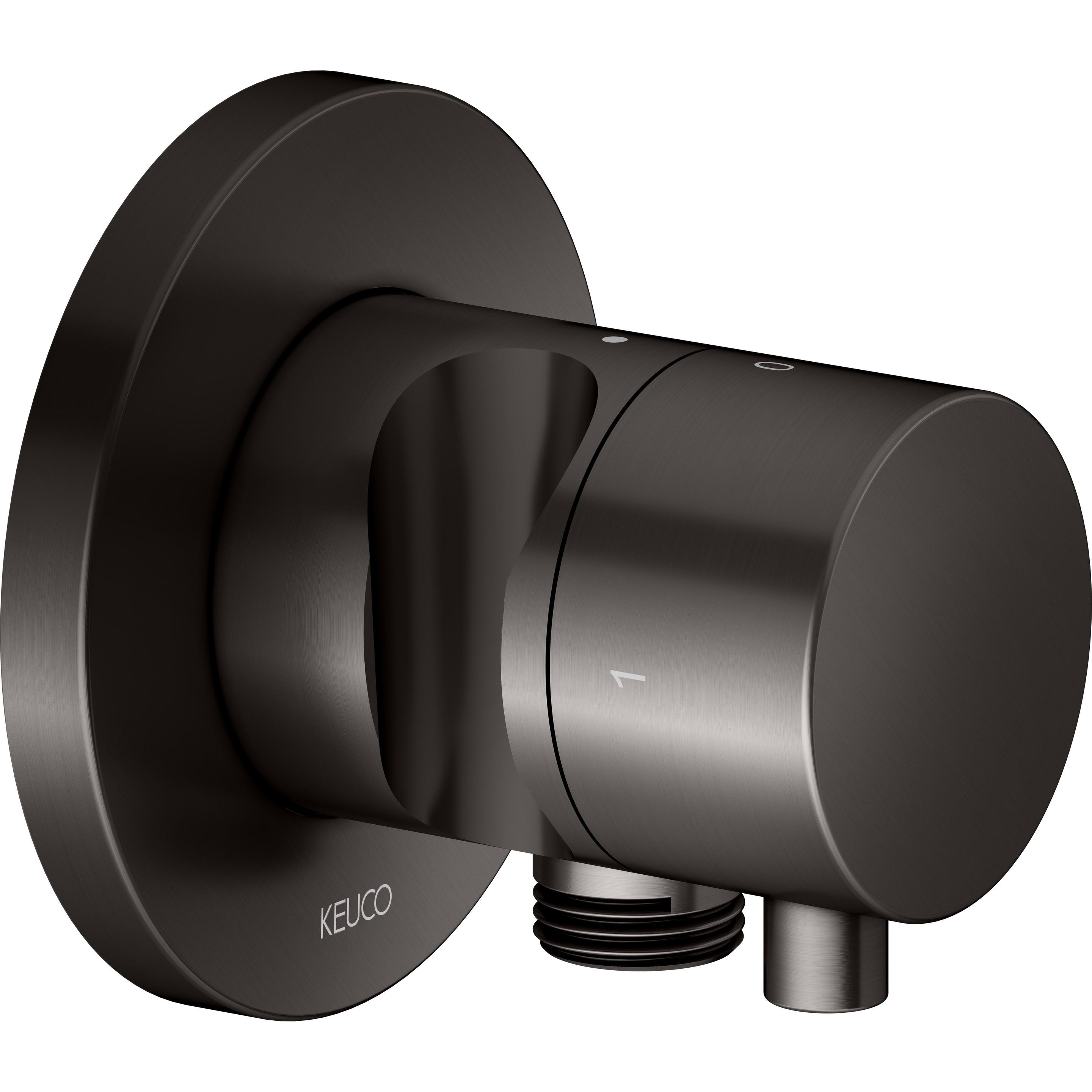Keuco, Badarmatur, IXMO Umstellventil UP 2 Verbraucher, Schlauchanschluss, Comfort Griff und Brausehalter, mit Ab