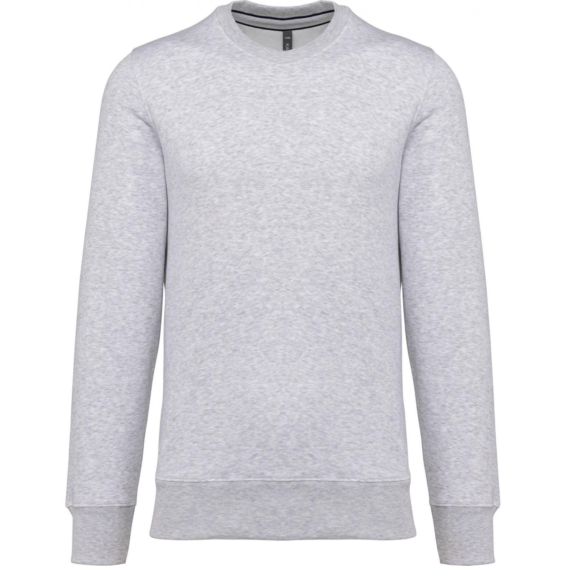 Kariban, Herren, Pullover, Sweatshirt mit Rundhalsausschnitt, Grau, (4XL)