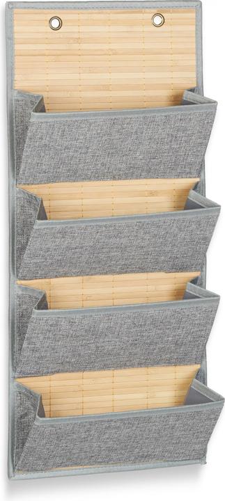 Image du produit Relaxdays Organiseur suspendu en bambou avec motif de jute (34 x 12 x 75 cm, 10.94 l)