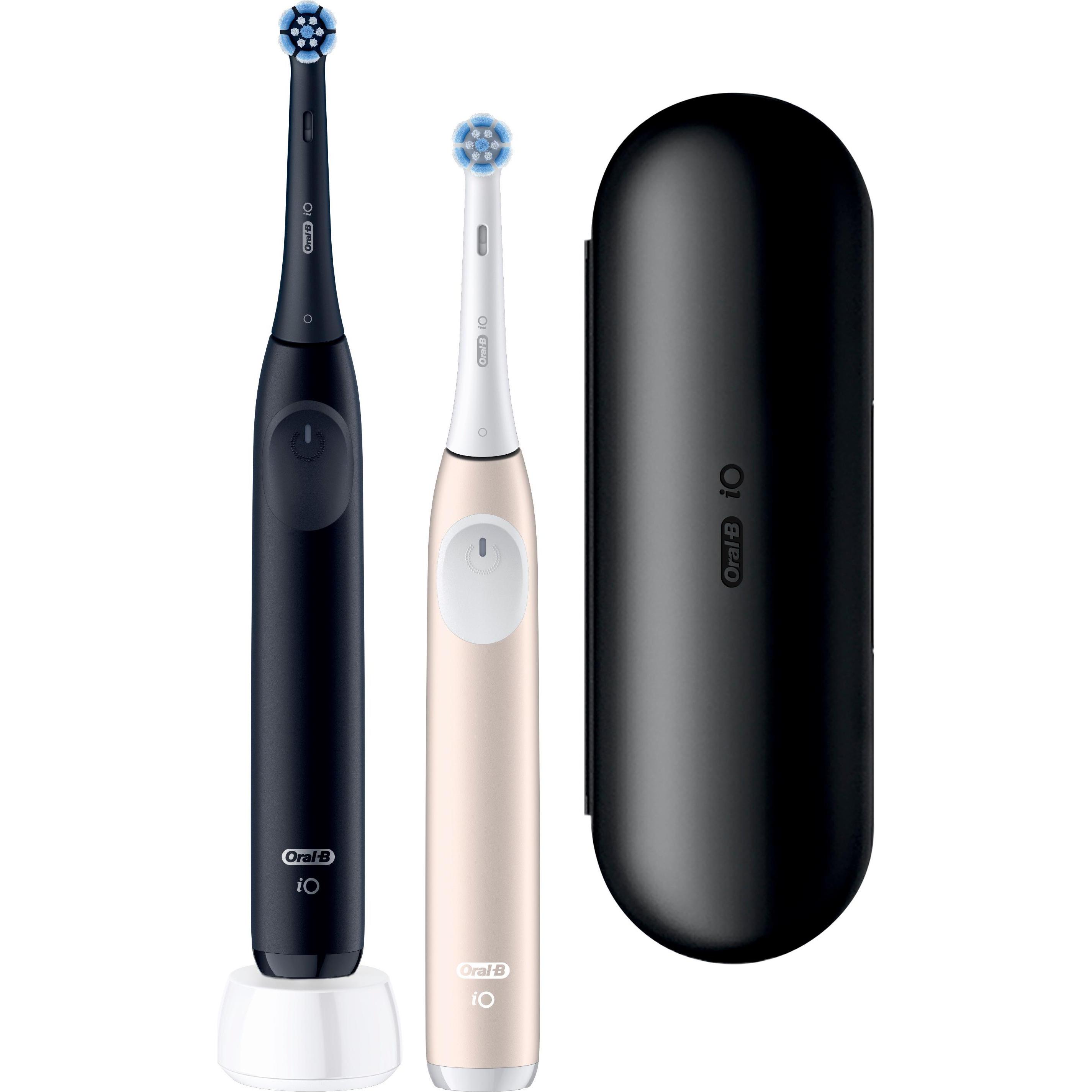 Oral-B, Spazzolino elettrico, iO Series 2 Night Black/Calm Pink mit 2. Handstück Elektrische Zahnbürste