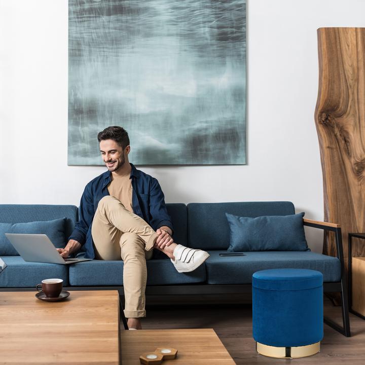 Produktbild Relaxdays Samthocker