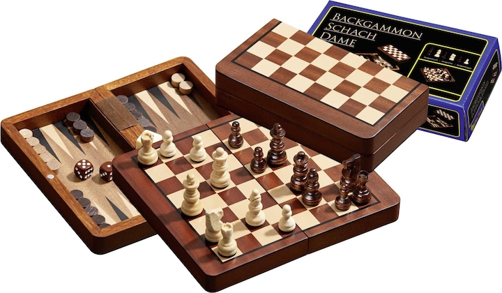 Philos Scacchi Backgammon Checkers Set
