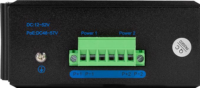 Actual product image LogiLink NS203P Industrial Gigabit Ethernet Switch 8-Port 10/100/1000 Mbps with PoE DIN Rail Mo (8 ports)