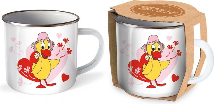 Produktbild Unser Sandmännchen Emaille Becher Tasse Schnatterinchen (300 ml)