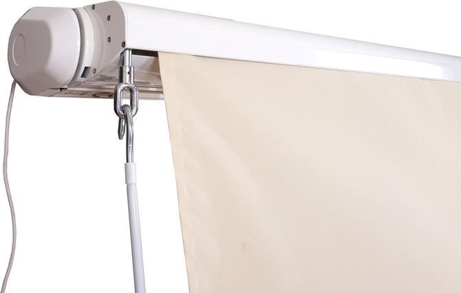 Produktbild Mendler Elektrische Kassetten-Markise, Vollkassette, 5x3m ausfahrbarer Volant Acryl Creme - 19591 (5 m)