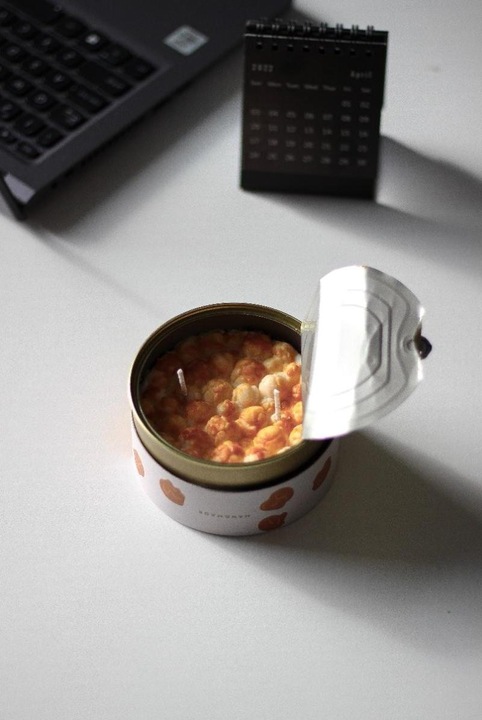 Actual product image Candlecan Caramel Popcorn Scented Candle