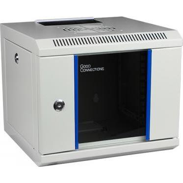 Good Connections GC-R0104 Rack 4U Wandmontiertes Regal Grau (4 HE, 10 Zoll Rack), Serverschrank, Grau