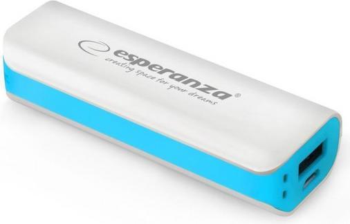 Produktbild Esperanza Powerbank Joule 2200 mAh Biało-niebieski (EMP103WB) (2200 mAh)