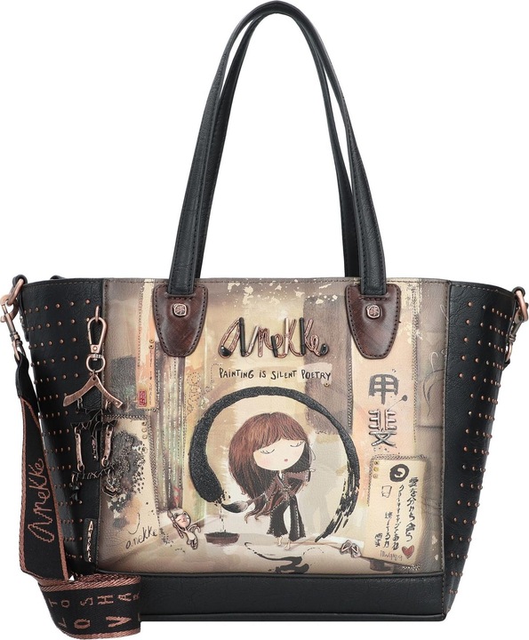 Anekke Shoen Black Schultertasche 36 cm
