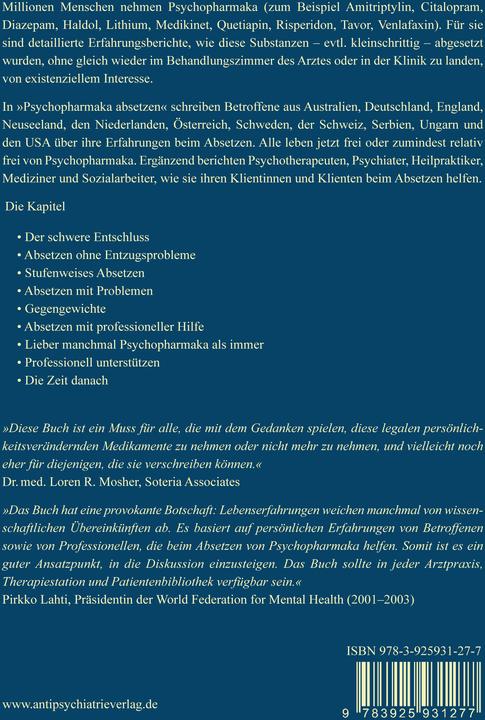 Image du produit Arrêter les psychotropes (Allemand, Peter Lehmann, 2019)