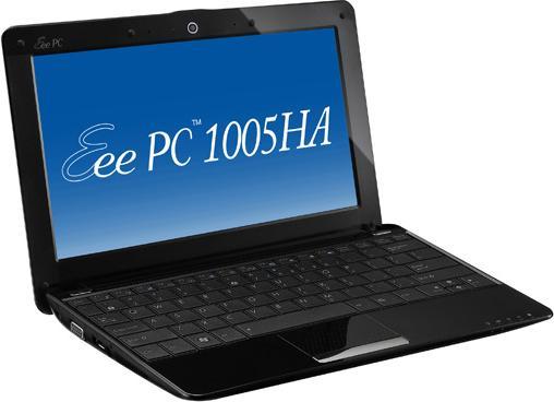Produktbild ASUS EeePC 1005HA, 10" Netbook, Atom N270, Schwarz, Win7 (10", 1 GB, CH)