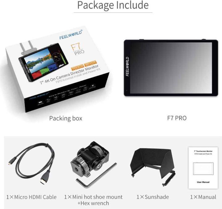 Image du produit Feelworld F7 Pro Moniteur 7 pouces 3D LUT (7")